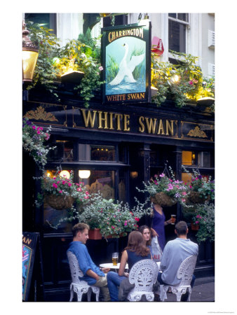 Outdoor Cafe, London, England by Robin Hill Pricing Limited Edition Print image