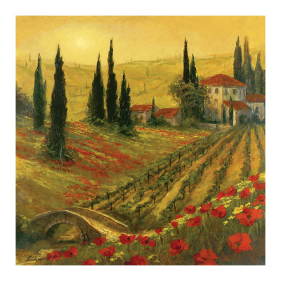 Poppies Of Toscano I by Art Fronckowiak Pricing Limited Edition Print image