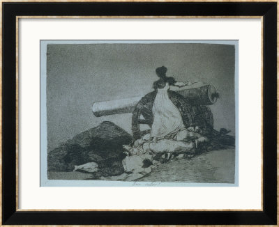 What Courage!, Plate 7 Of The Disasters Of War by Francisco De Goya Pricing Limited Edition Print image