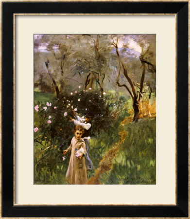 Gathering Flowers At Twilight by John Singer Sargent Pricing Limited Edition Print image