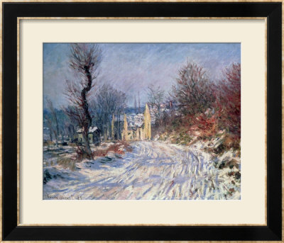 The Road To Giverny, Winter, 1885 by Claude Monet Pricing Limited Edition Print image