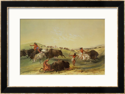 Buffalo Hunt, Plate 7 From Catlin's North American Indian Collection, By Mcgahey, Day And Haghe by George Catlin Pricing Limited Edition Print image