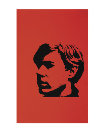 Self-Portrait, C.1967 (Black Andy On Red) by Andy Warhol Pricing Limited Edition Print image
