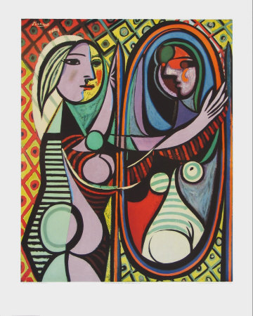 Woman In Front Of A Mirror by Pablo Picasso Pricing Limited Edition Print image