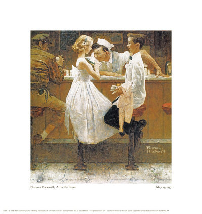 After The Prom by Norman Rockwell Pricing Limited Edition Print image
