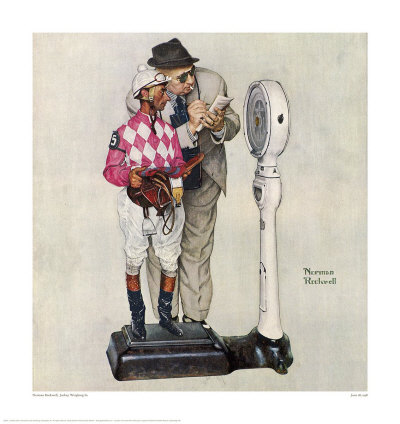 Jockey Weighing In by Norman Rockwell Pricing Limited Edition Print image