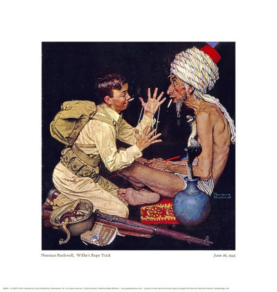 Willie's Rope Trick by Norman Rockwell Pricing Limited Edition Print image