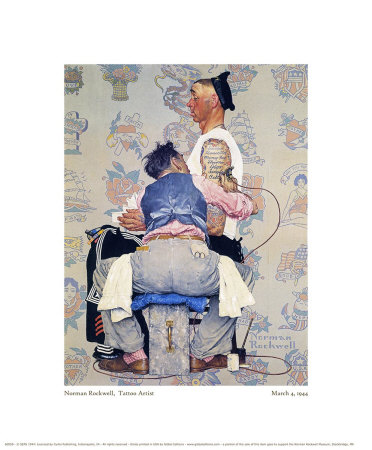 Tattoo Artist by Norman Rockwell Pricing Limited Edition Print image