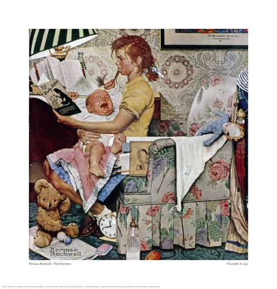 The Babysitter by Norman Rockwell Pricing Limited Edition Print image