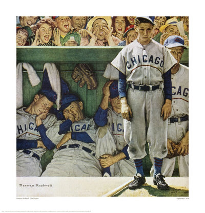 The Dugout by Norman Rockwell Pricing Limited Edition Print image