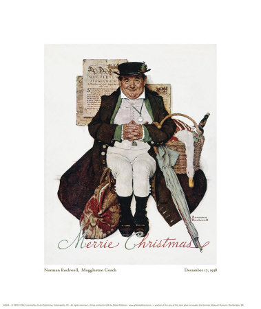 Muggleston Coach by Norman Rockwell Pricing Limited Edition Print image