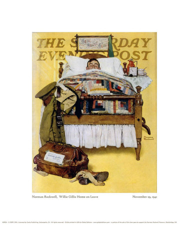 Willie Gillis Home On Leave by Norman Rockwell Pricing Limited Edition Print image