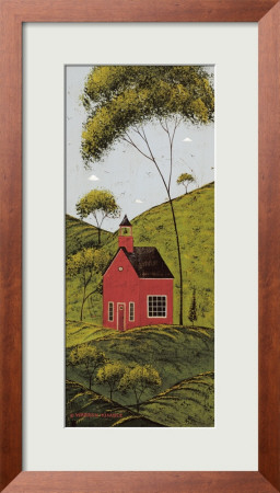 Country Panel Iv, Schoolhouse by Warren Kimble Pricing Limited Edition Print image