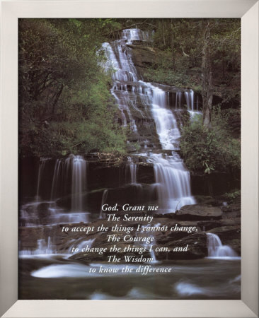 Serenity Prayer And Waterfall by Terry Donnelly Pricing Limited Edition Print image
