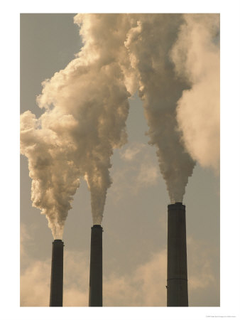 Smoke Billowing From Smokestacks Of Coal Fired Power Station Producing Electricity, Ky by Adam Jones Pricing Limited Edition Print image