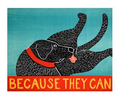 Because They Can by Stephen Huneck Pricing Limited Edition Print image
