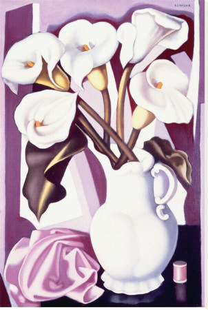 Vase With Calla Lilies by Tamara De Lempicka Pricing Limited Edition Print image