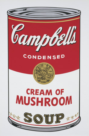 Campbell's Soup I: Cream Of Mushroom, C.1968 by Andy Warhol Pricing Limited Edition Print image