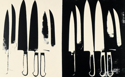 Knives, C.1981-82 (Cream And Black) by Andy Warhol Pricing Limited Edition Print image