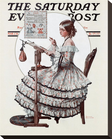 Needlepoint by Norman Rockwell Pricing Limited Edition Print image