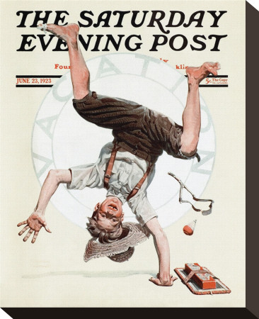 Summer Vacation, C.1923 by Norman Rockwell Pricing Limited Edition Print image