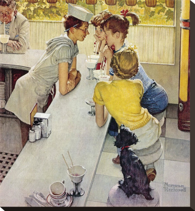 Soda Jerk by Norman Rockwell Pricing Limited Edition Print image