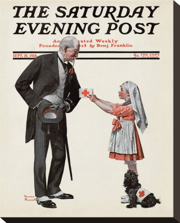 Giving To The Red Cross by Norman Rockwell Pricing Limited Edition Print image