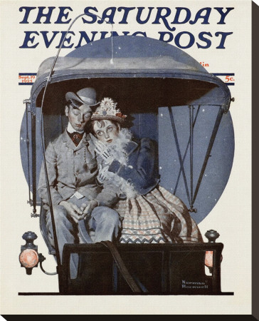 Moonlight Buggy Ride by Norman Rockwell Pricing Limited Edition Print image