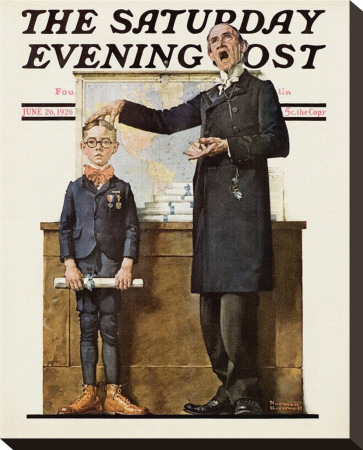 First In His Class by Norman Rockwell Pricing Limited Edition Print image