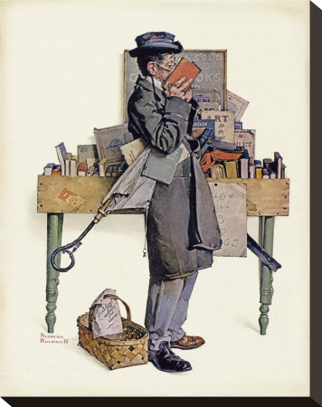 Bookworm by Norman Rockwell Pricing Limited Edition Print image