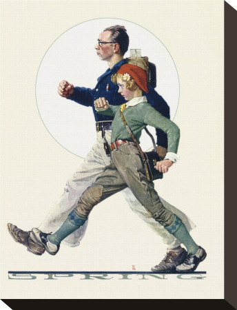 Hikers by Norman Rockwell Pricing Limited Edition Print image