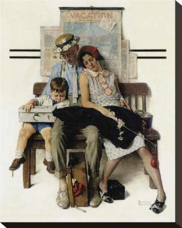 Home From Vacation by Norman Rockwell Pricing Limited Edition Print image