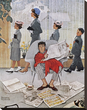 Sunday Morning by Norman Rockwell Pricing Limited Edition Print image