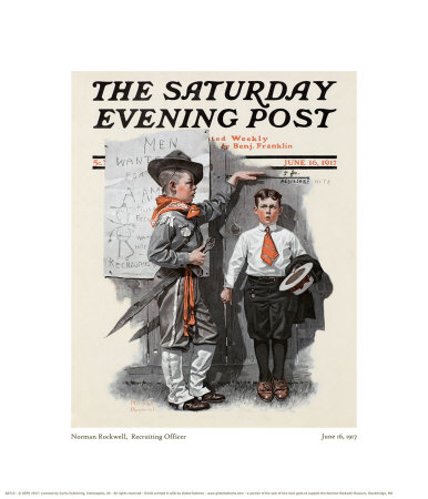 Recruiting Officer by Norman Rockwell Pricing Limited Edition Print image
