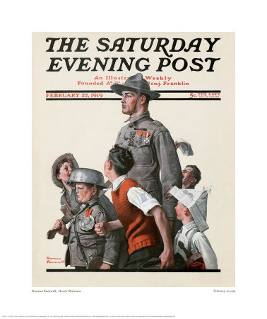 Heroe's Welcome by Norman Rockwell Pricing Limited Edition Print image