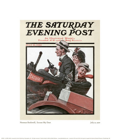 Excuse My Dust by Norman Rockwell Pricing Limited Edition Print image