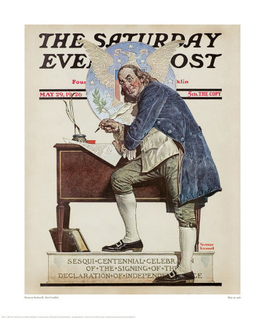 Ben Franklin by Norman Rockwell Pricing Limited Edition Print image