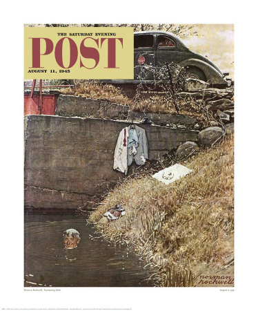 Swimming Hole by Norman Rockwell Pricing Limited Edition Print image