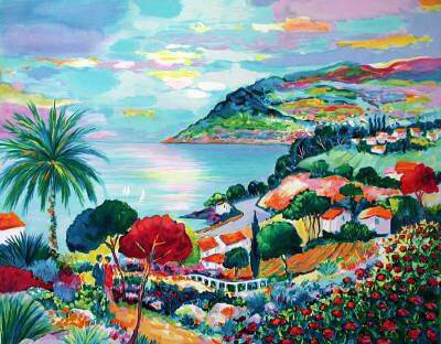 La Baie De Théoule Au Printemps by Jean-Claude Picot Pricing Limited Edition Print image