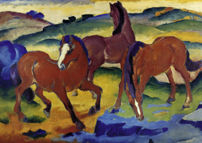 The Red Horses, C.1911 by Franz Marc Pricing Limited Edition Print image