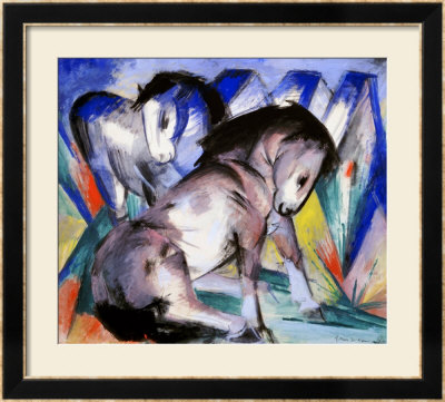 Two Horses, 1913 by Franz Marc Pricing Limited Edition Print image
