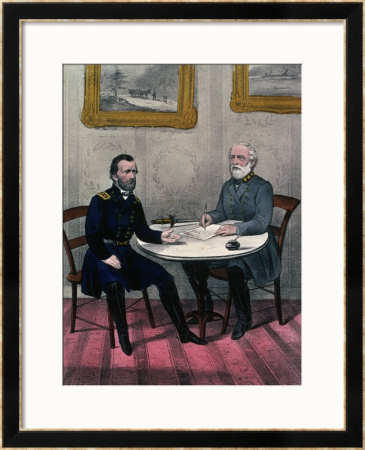 Surrender Of General Lee, At Appomattox Court by Currier & Ives Pricing Limited Edition Print image