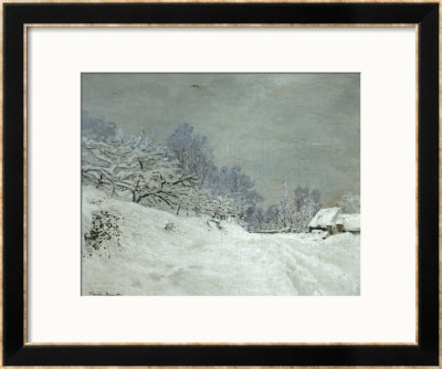 Landscape Around Honfleur, Snow, Circa 1867 by Claude Monet Pricing Limited Edition Print image
