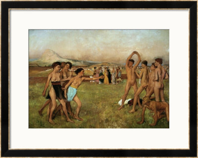 Young Spartans Exercising, Around 1860, Reworked Until 1880 by Edgar Degas Pricing Limited Edition Print image