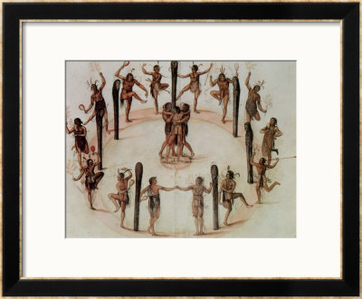 Indians Dancing by John White Pricing Limited Edition Print image
