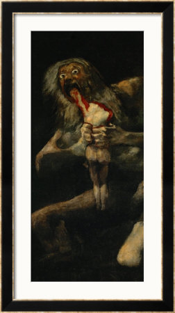 Saturn Devouring One Of His Sons, From The Series Of Black Paintings, 1819-1823 by Francisco De Goya Pricing Limited Edition Print image