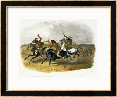 Horse Racing Of Sioux Indians Near Fort Pierre by Karl Bodmer Pricing Limited Edition Print image
