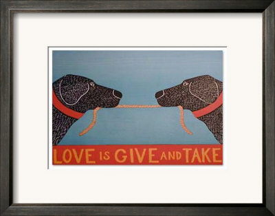 Love Is Give And Take by Stephen Huneck Pricing Limited Edition Print image