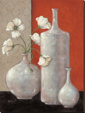 Silverleaf And Poppies Ii by Janet Kruskamp Pricing Limited Edition Print image