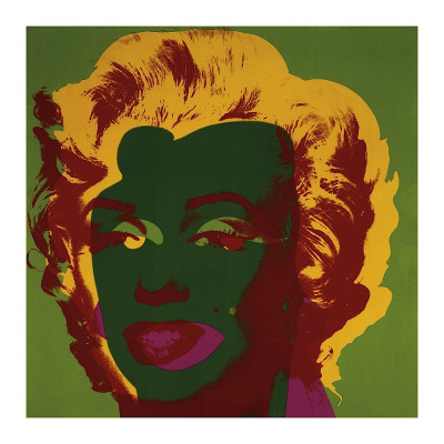 Marilyn, C.1967 (On Peacock Blue, Red Face) by Andy Warhol Pricing Limited Edition Print image